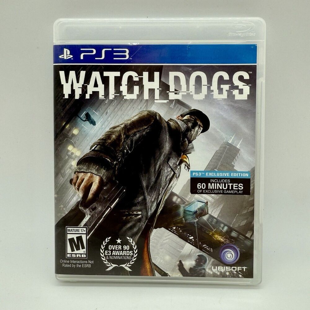 Watch Dogs (Sony PlayStation 3, 2014) Game And Case No Manual Tested